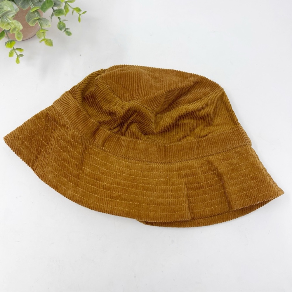 Free People Boho Camel Tan Brown Corduroy Bucket Hat